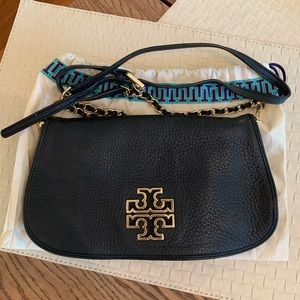 Tory Burch Britten Leather Clutch